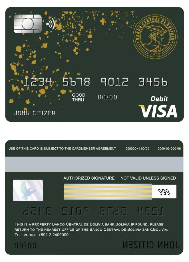 Bolivia Banco Central de Bolivia bank visa card